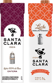 Leche Santa Clara Entera o Deslactosada 1L